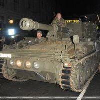 An army tank is driven to promote the video game 'Battlefield 3' | Picture 111801